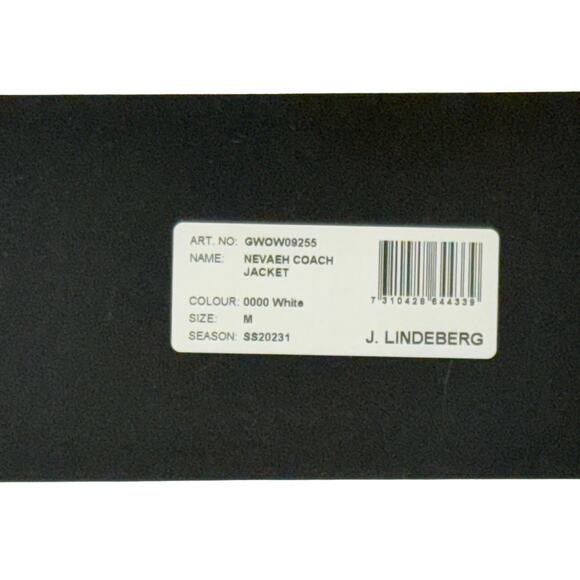 J.Lindeberg Nevaeh Coach Jacket White Medium NWT – Golf Performance Outerwear - Picture 8 of 9